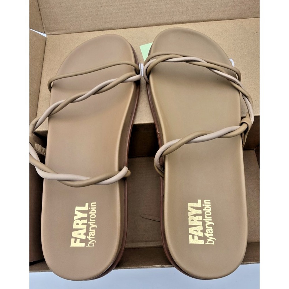 FARYL by Farylrobin Women's 8.5 Morgan Camel Leather Sandal NWT Comfort‎ Strappy